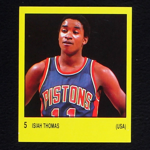 Isiah Thomas Panini Sticker No. 5 - Super Sport 1988