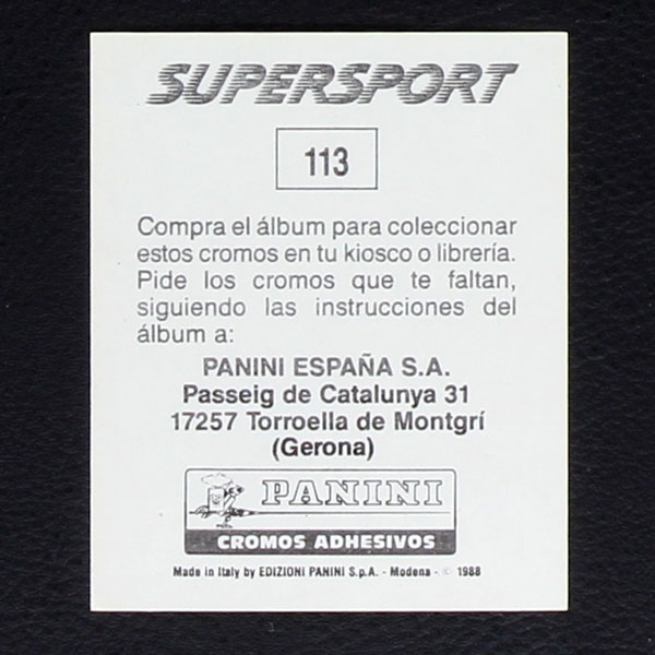 Frank Rijkaard Panini Sticker No. 113 - Super Sport 1988