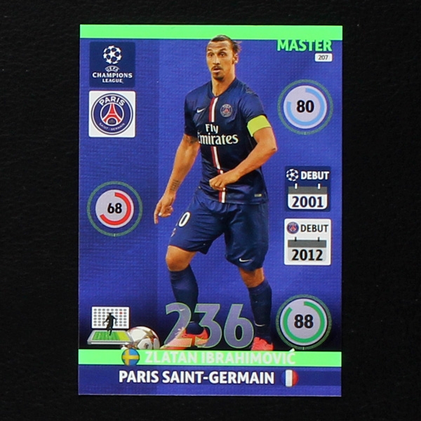 Zlatan Ibrahimovic Panini Trading Card - Champions League 2014