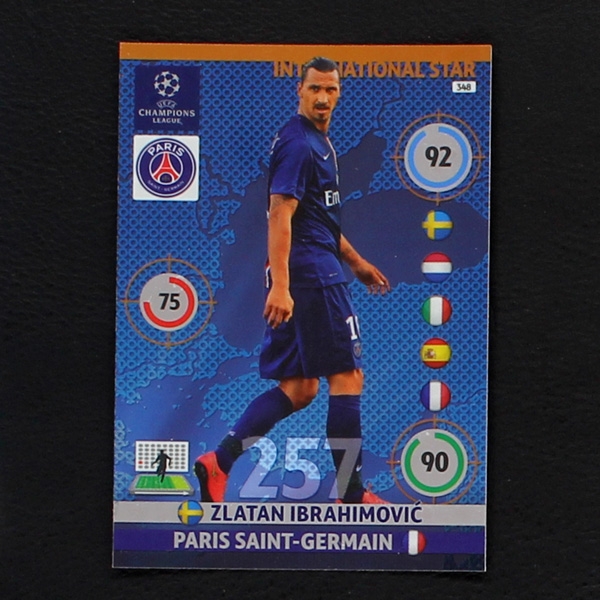 Zlatan Ibrahimovic Panini Trading Card - Champions League 2014