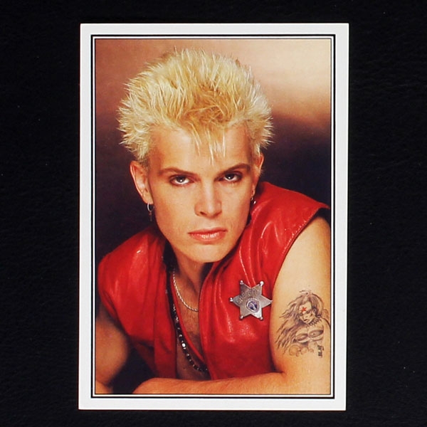 Billy Idol Panini Sticker No. 62 - Smash Hits 85