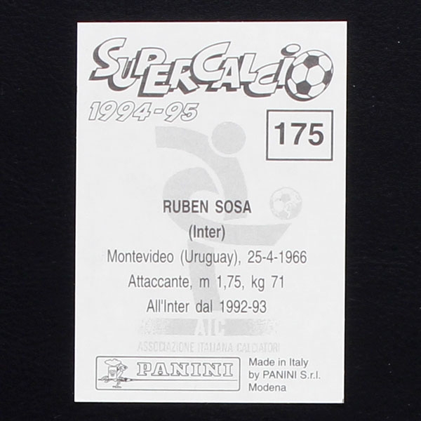 Ruben Sosa Panini Sticker No. 175 - Super Calcio 1994