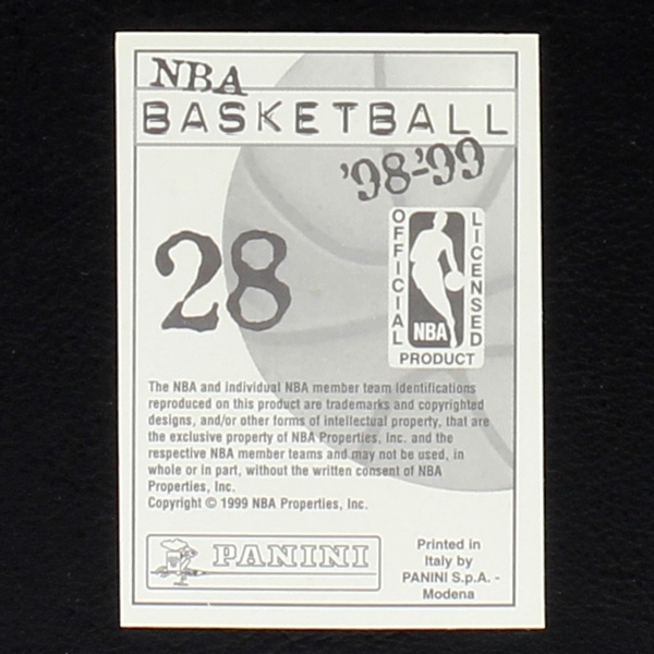 Allan Iverson Panini Sticker No. 28 - NBA Basketball 98