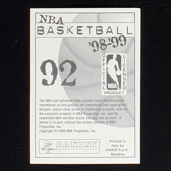 Kevin Garnett Panini Sticker No. 92 - NBA Basketball 98