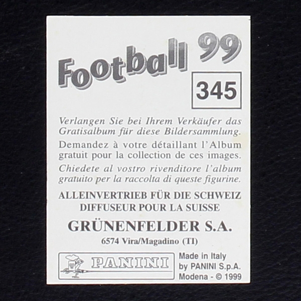 Demetrio Albertini Panini Sticker No. 345 - Football 99