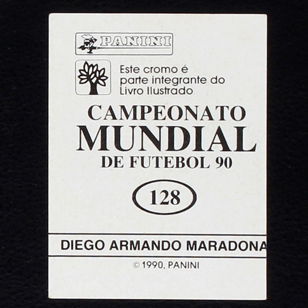 Diego Maradona Panini Bild No. 128 - Campeonato Mundial 90