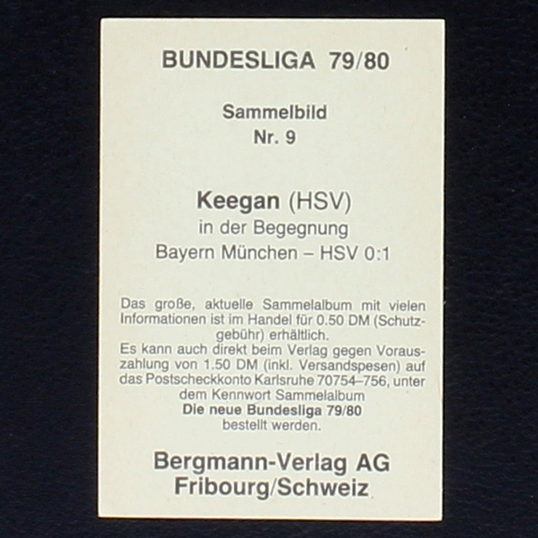 Kevin Keegan Bergmann Sticker No. 9 - Bundesliga 79