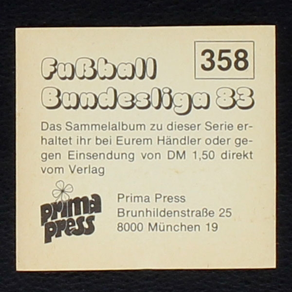 Diego Maradona Prima Press Sticker No. 358 - Fußball Bundesliga 83