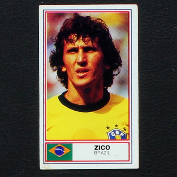 Zico Rothmans Card - Football International Stars 1984