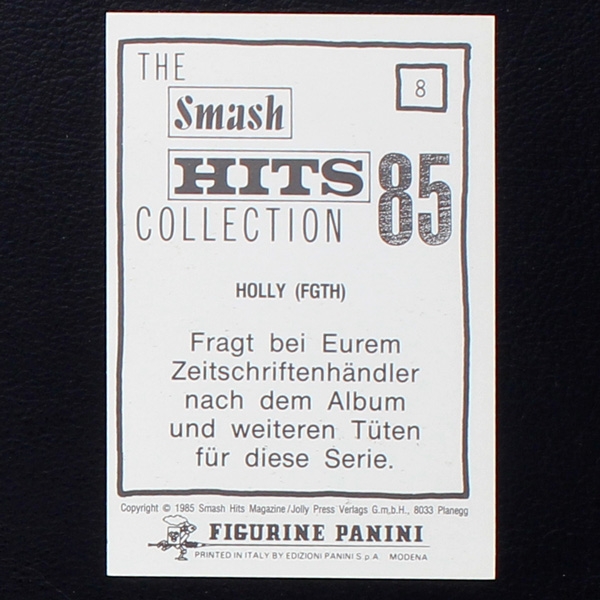 Holly (FGTH) Panini Sticker No.8  - Smash Hits 85