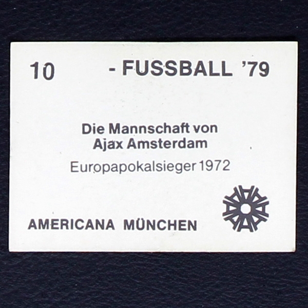 Ajax Amsterdam Team Johan Cruyff Americana Sticker No. 10 - Fußball 79