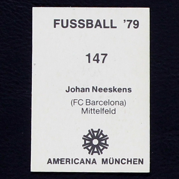 Johan Neeskens Americana Sticker No. 147 - Fußball 79