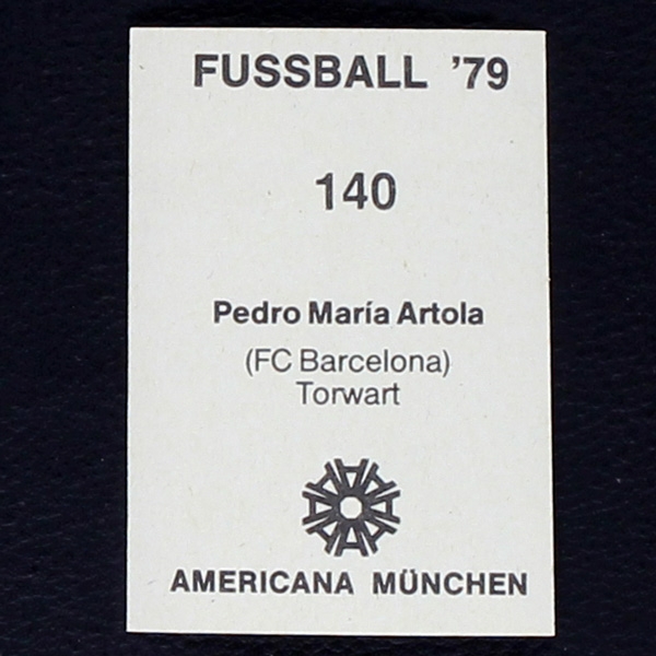 Pedro Maria Artola Americana Sticker No. 140 - Fußball 79