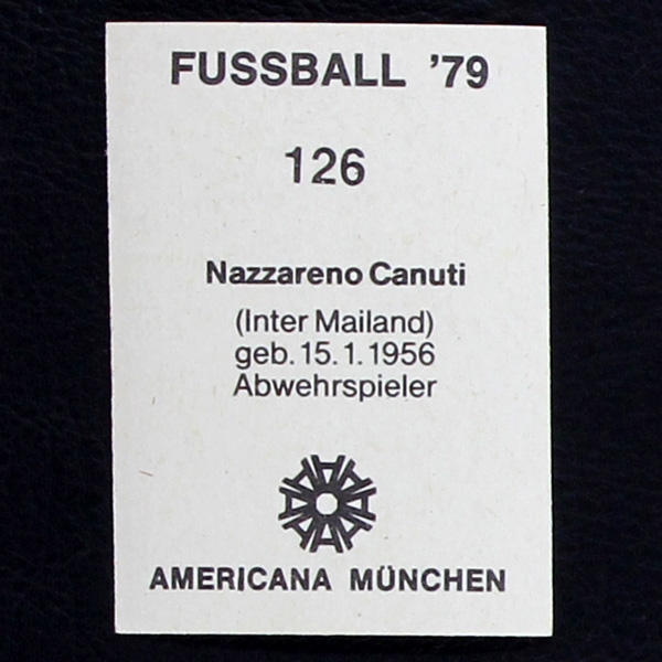 Nazzareno Canuti Americana Sticker No. 126 - Fußball 79