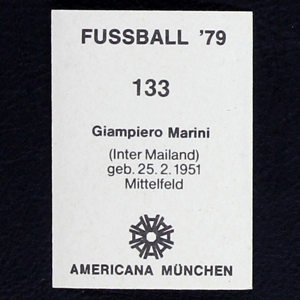 Giampiero Marini Americana Sticker No.  133 - Fußball 79