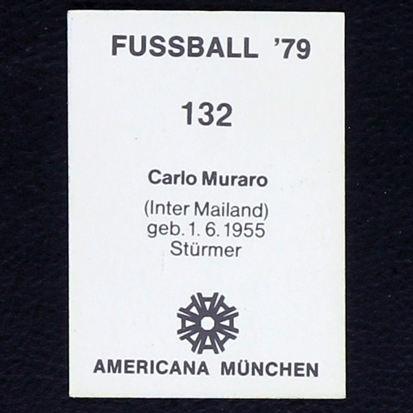 Carlo Muraro Americana Sticker No. 132 - Fußball 79