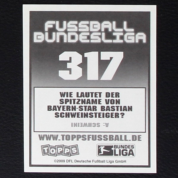 Daniel van Buyten Topps Sticker No. 317  - Fußball 2009