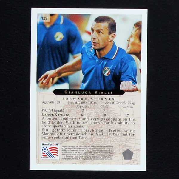 Gianluca Vialli Upper Deck Trading Card No. 129 - USA 94