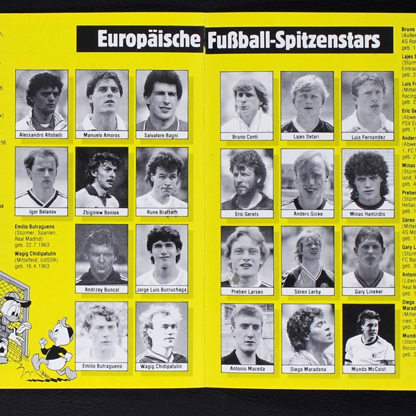 Euro 88 Micky Maus sticker album complete unglued