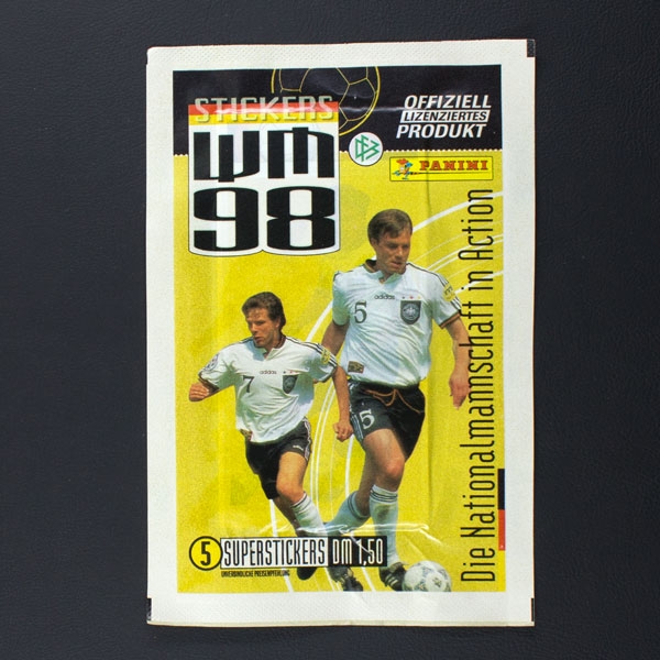 WM 98 Big Stickers Panini Sticker Tüte